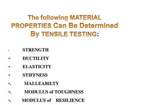 tensile testing advantages and disadvantages